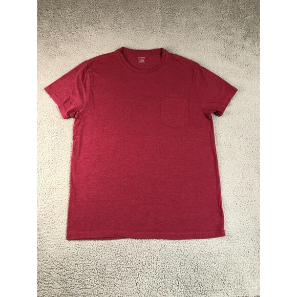 J. Crew Shirt Mens‎ Large Red Pocket Classiccore Outdoor Preppy Crew Neck Tee - Picture 1 of 7